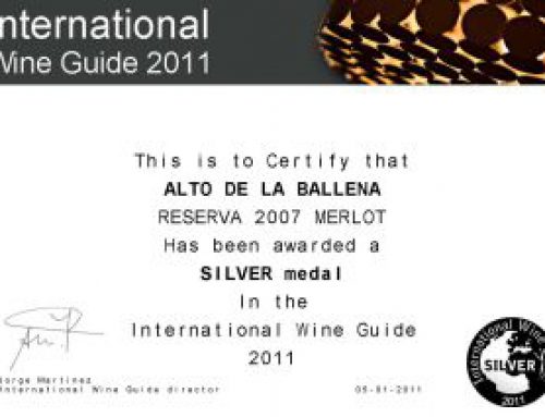 MERLOT 2007 ganha outra Medalha de PRATA